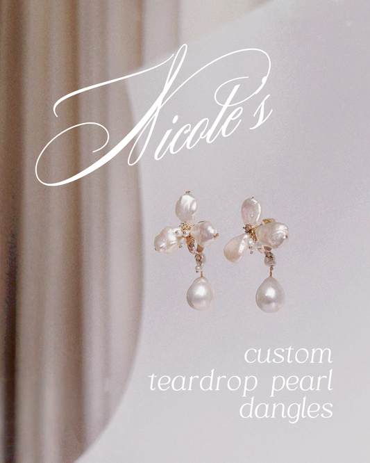 Nicole’s Custom Teardrop Pearl Dangles